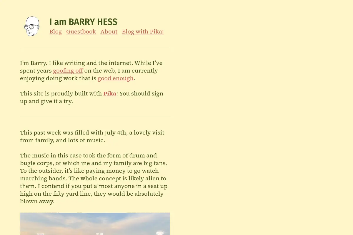 I am BARRY HESS