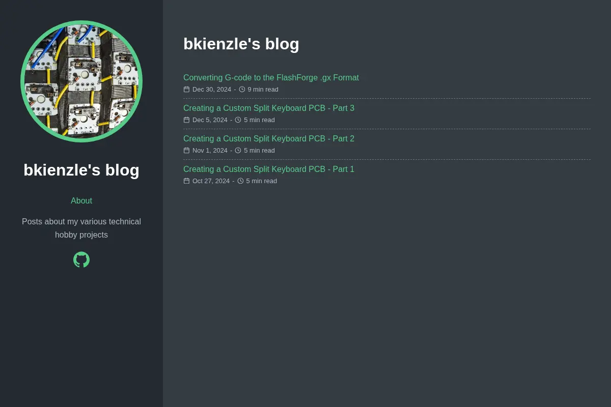 bkienzle's blog