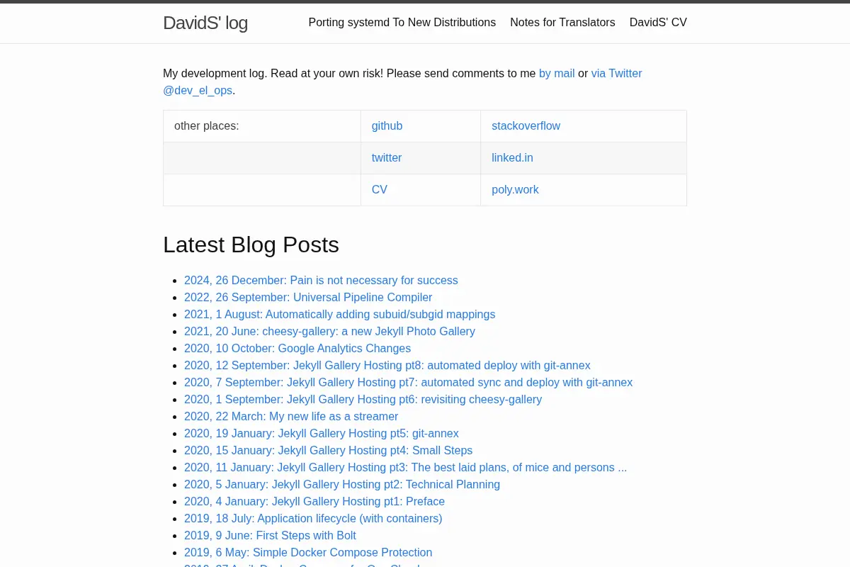 DavidS’ log