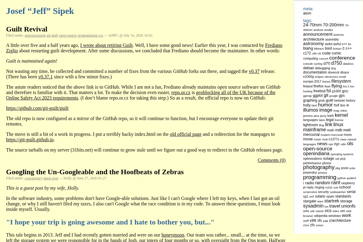 Josef “Jeff” Sipek’s Blahg