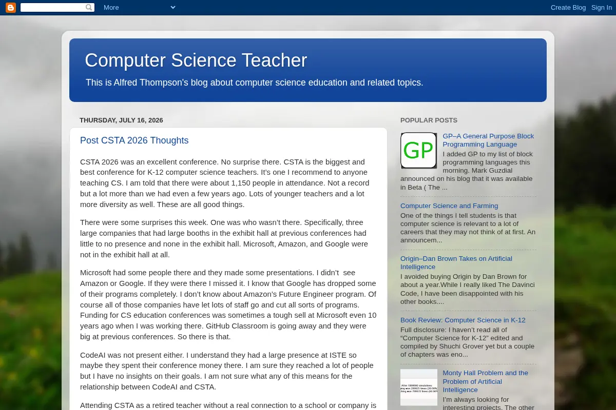 Computer Science Teacher