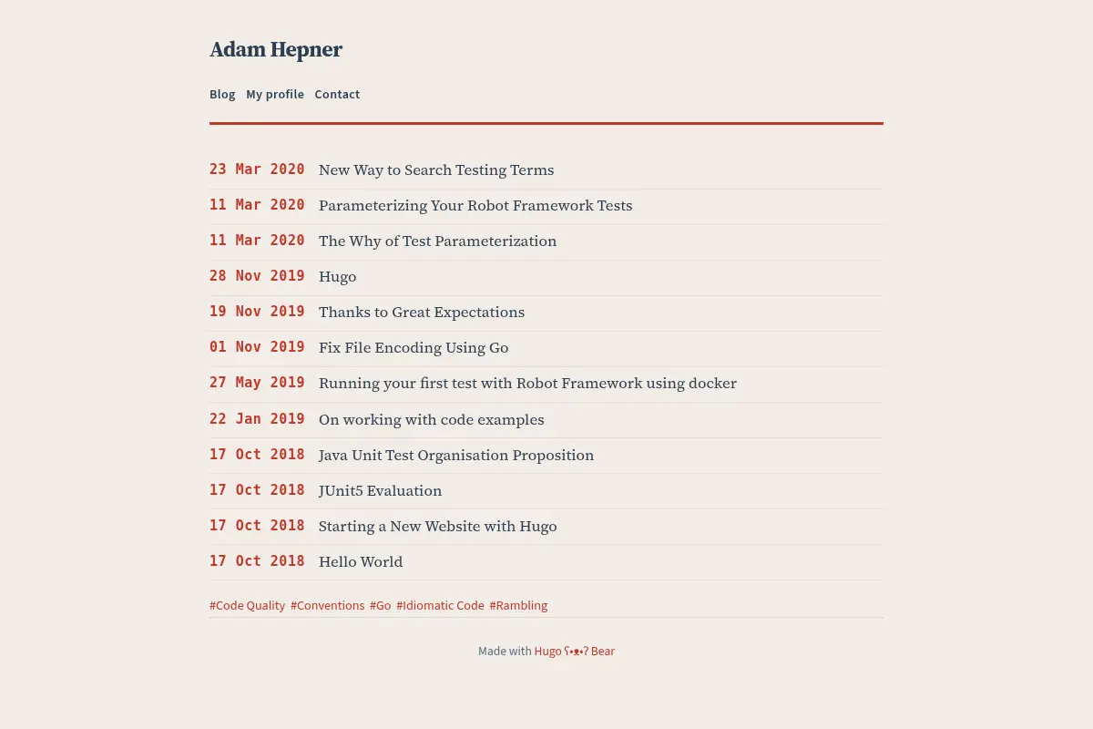 Adam Hepner's Blog