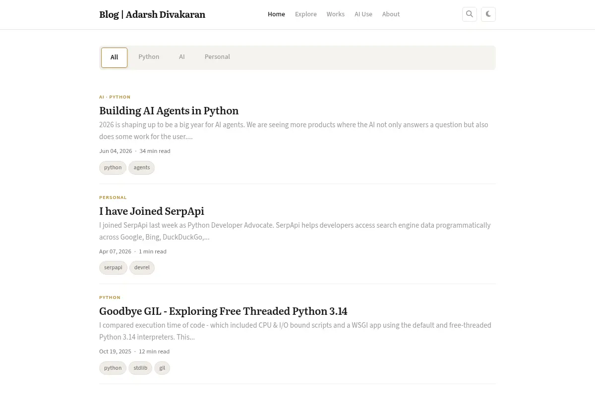 Blog | Adarsh Divakaran