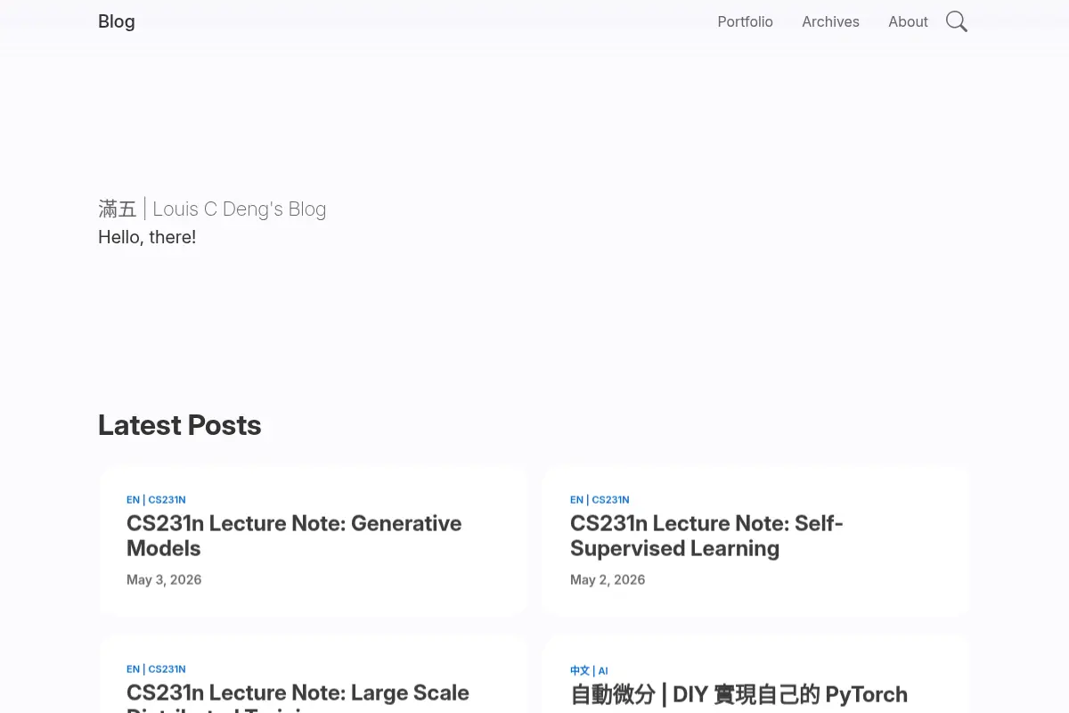 Louis C Deng's Blog