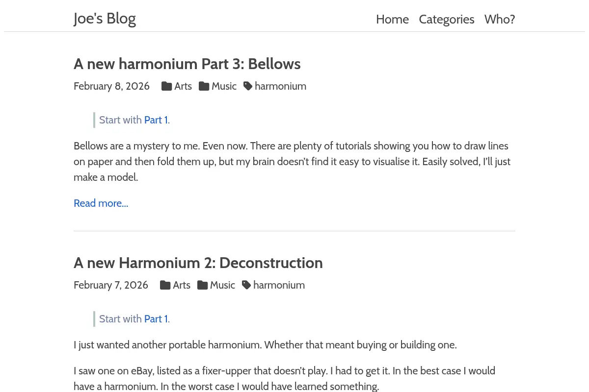 Joe's Blog