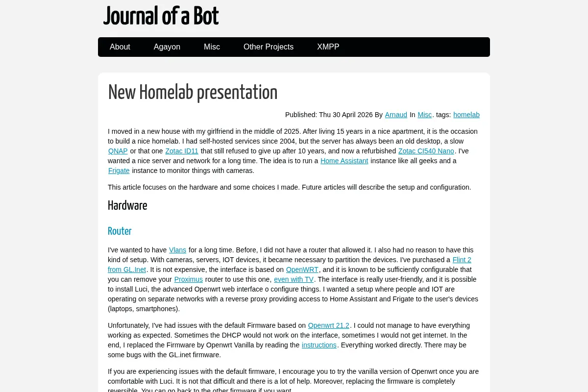 Journal of a Bot