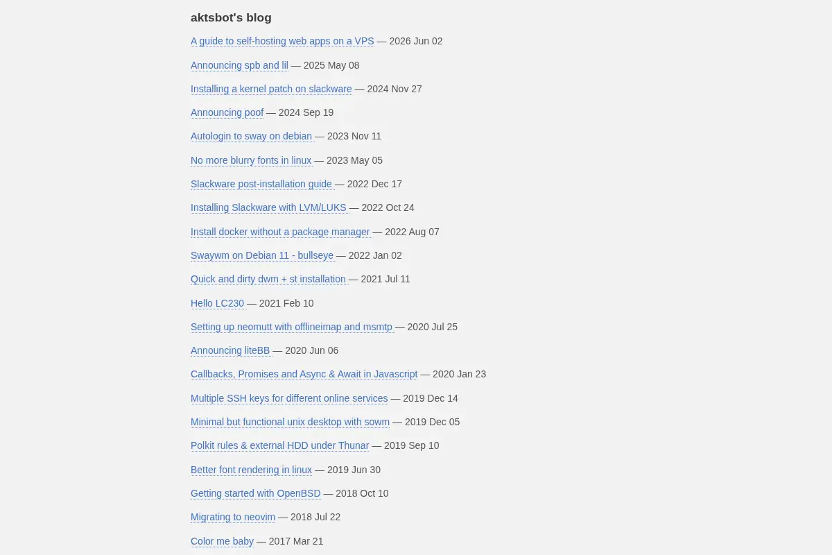 Blog posts composed with love from aktsbot