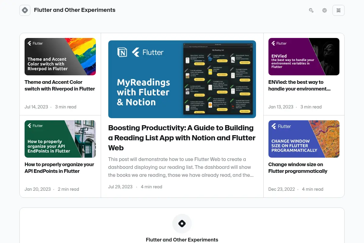 Flutter and Other Experiments