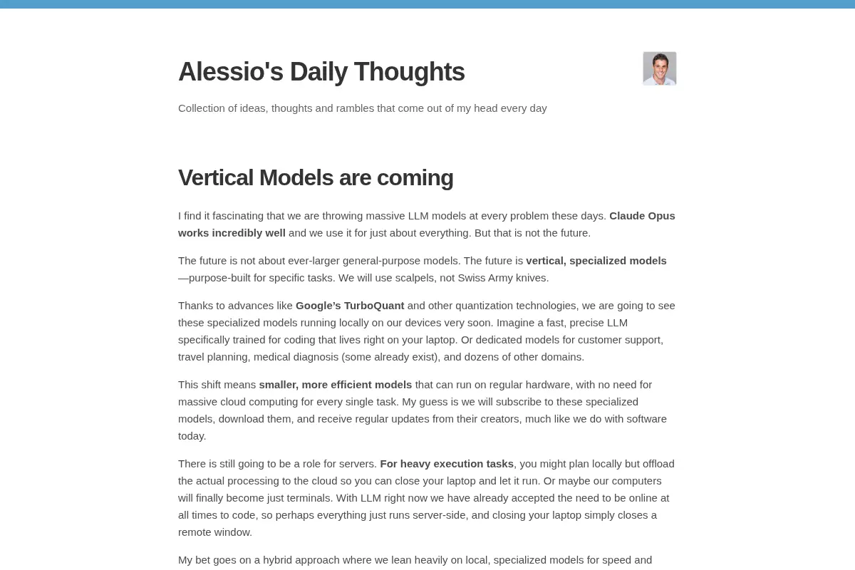 Alessio's Daily Thoughts