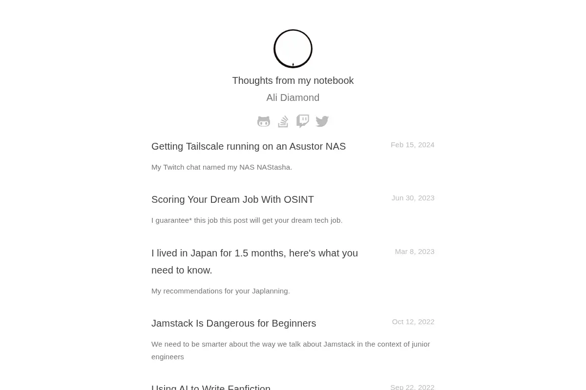 Thoughts from my notebook