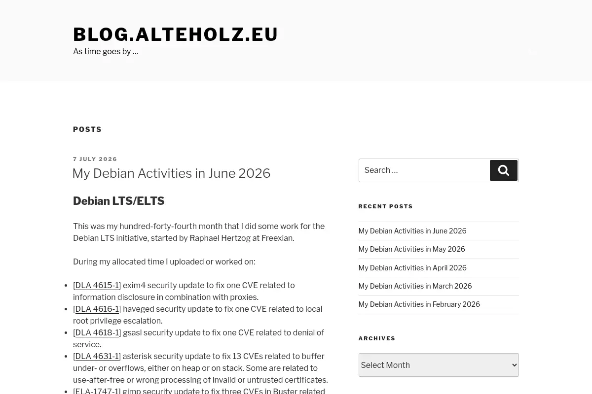 Alteholz Blog