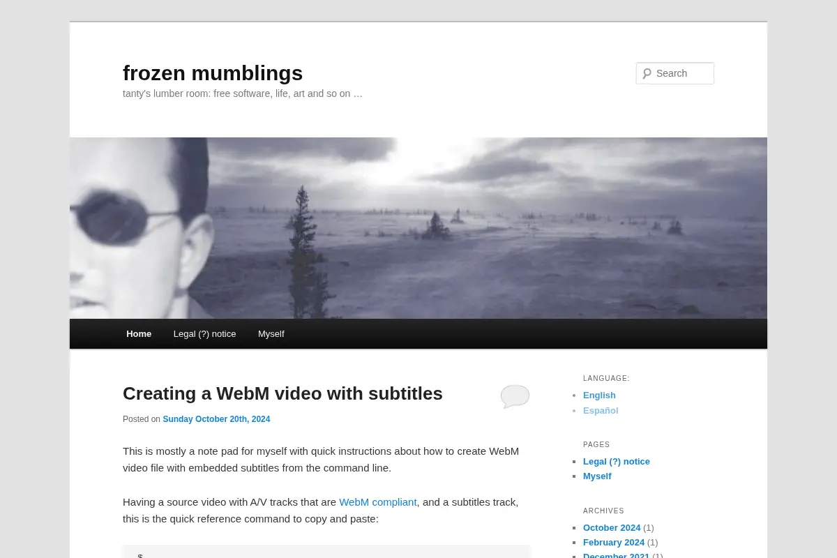 frozen mumblings
