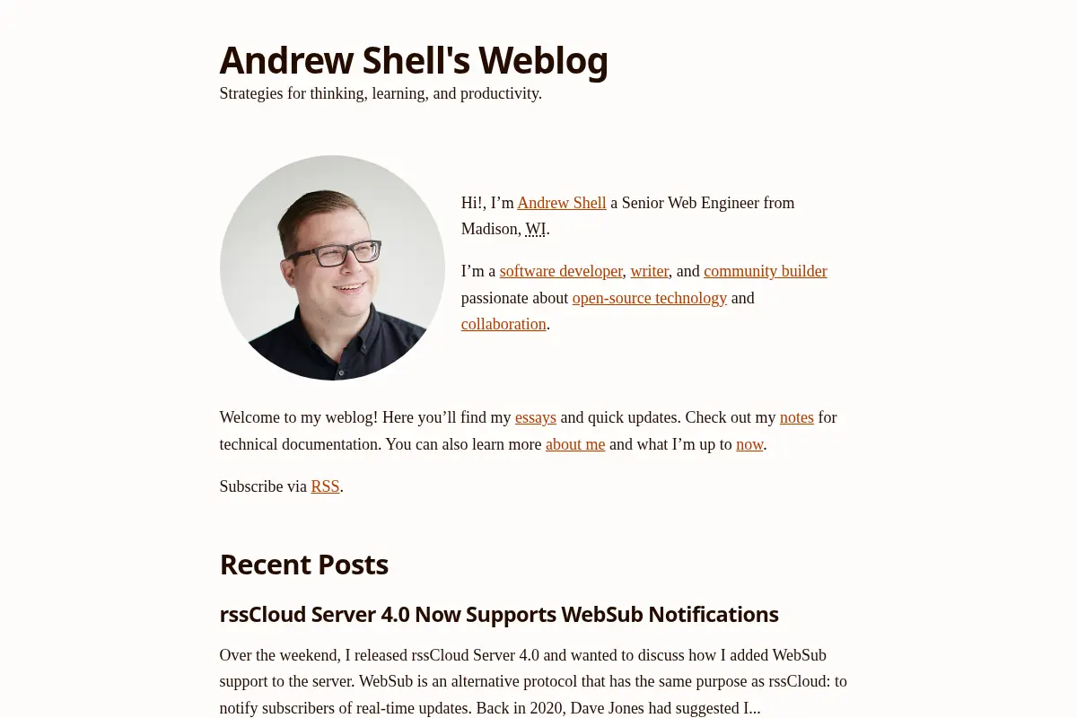 Andrew Shell's Weblog