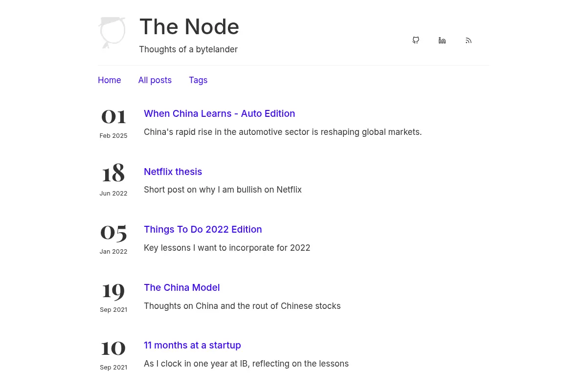 The Node - Thoughts of a bytelander