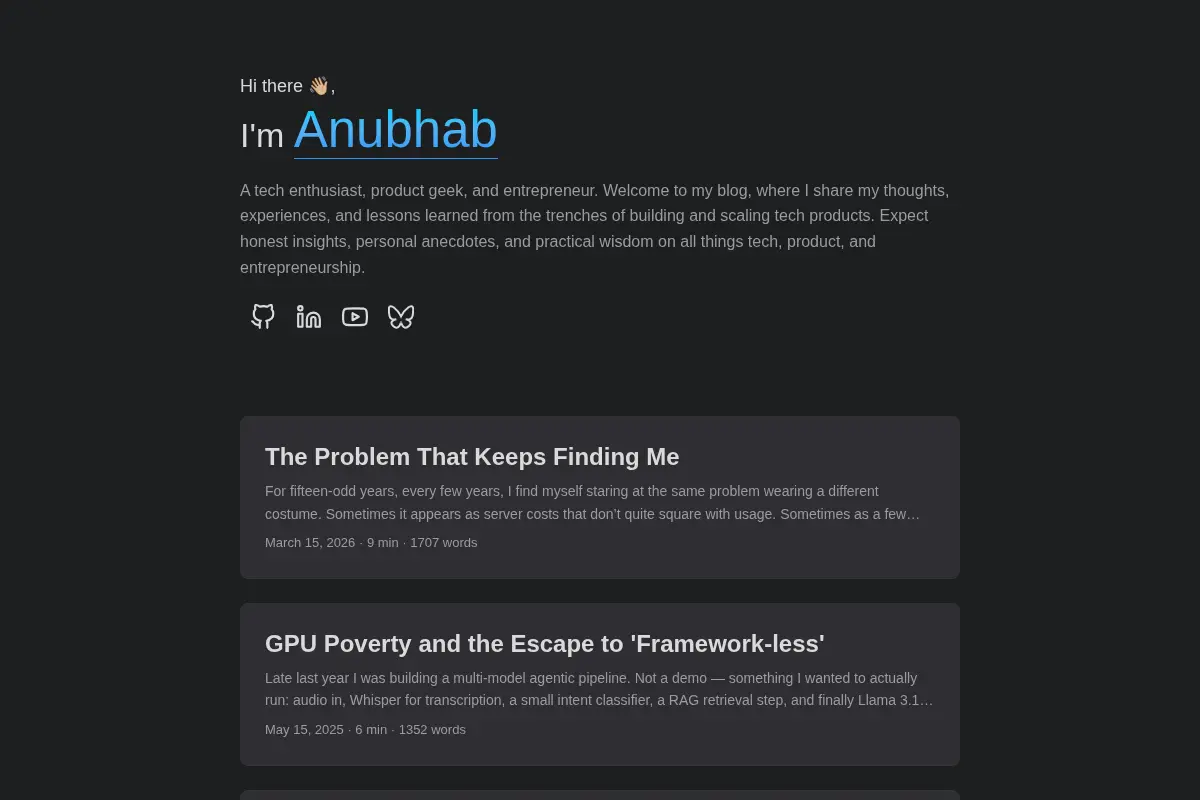 Blog | Anubhab Bandyopadhyay