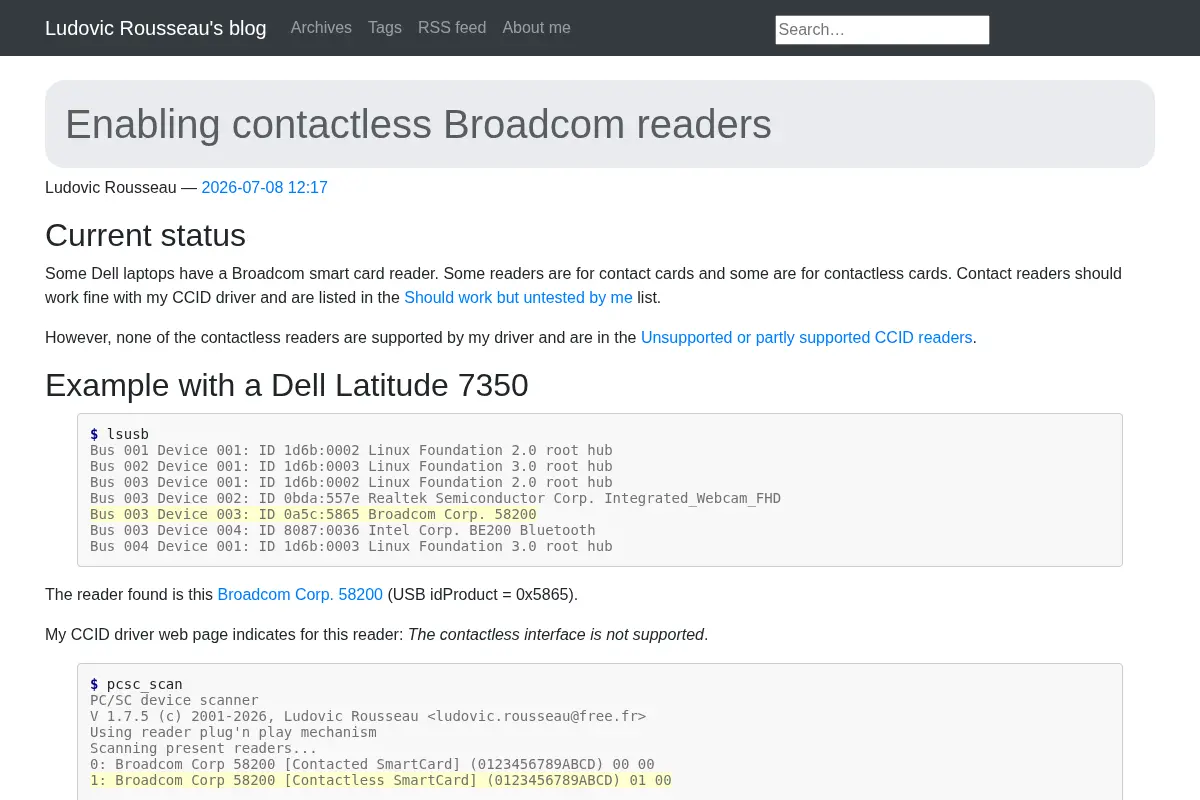 Ludovic Rousseau's blog