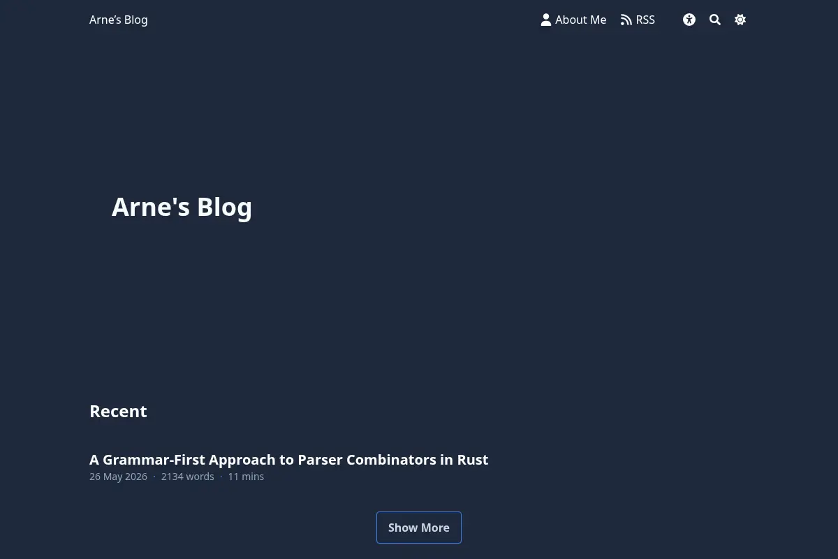 Arne's Blog