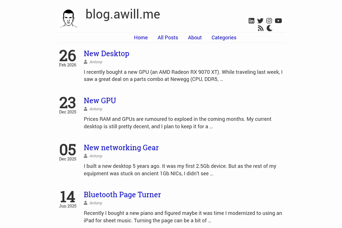 blog.awill.me - All about static site generation