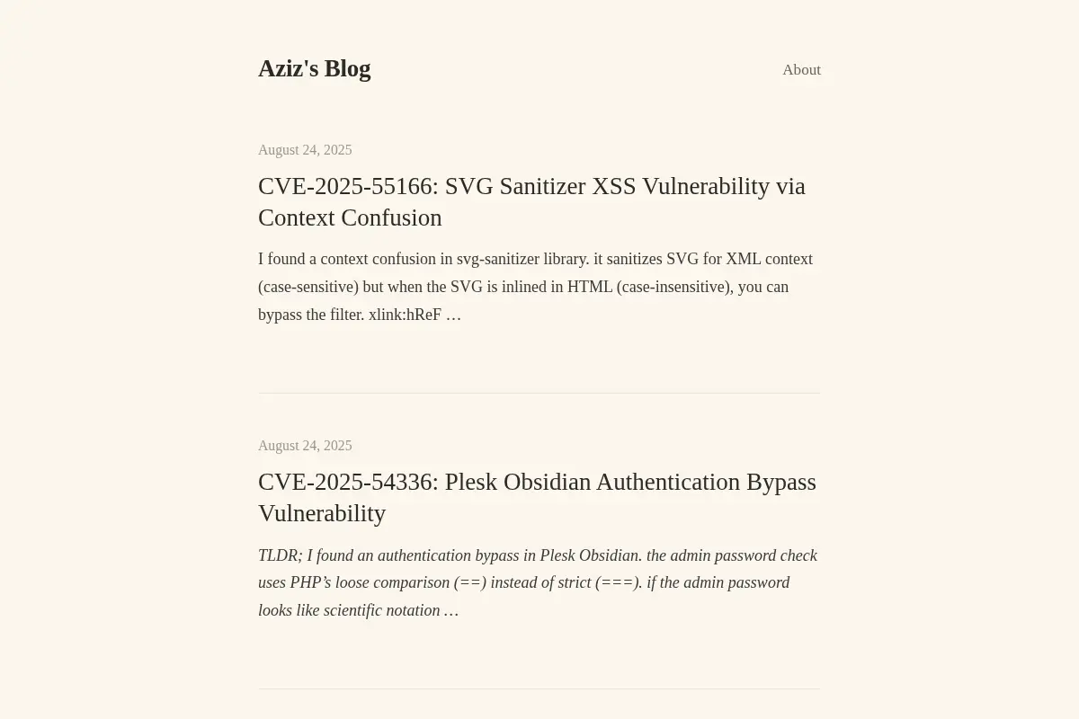 Aziz's Blog