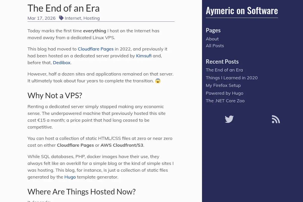 Aymeric on Software