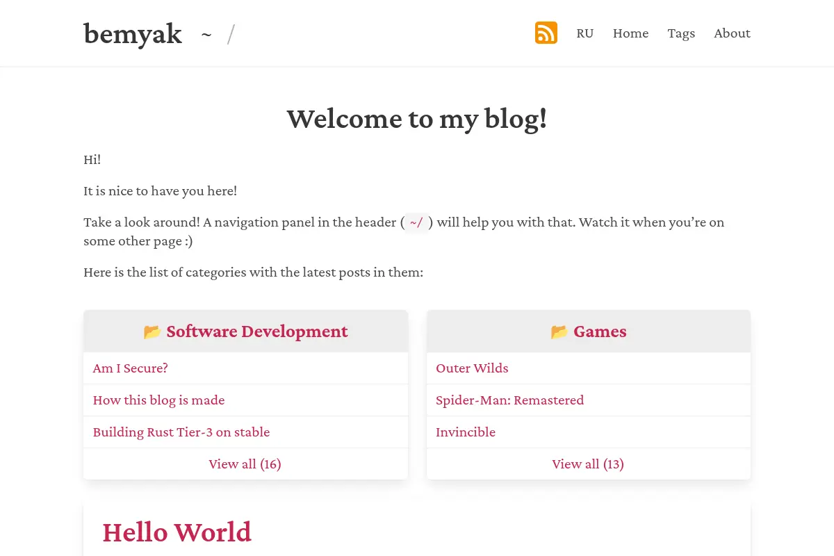 Bemyak's blog