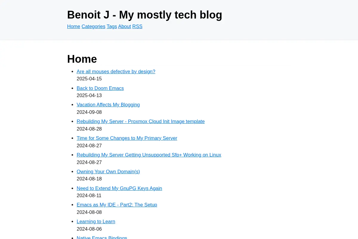 My mostly tech blog