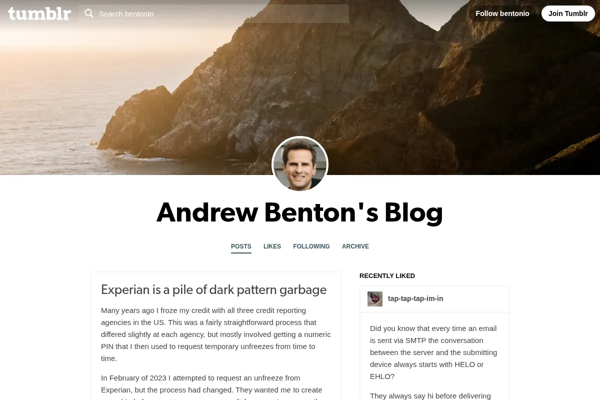 Andrew Benton's Blog