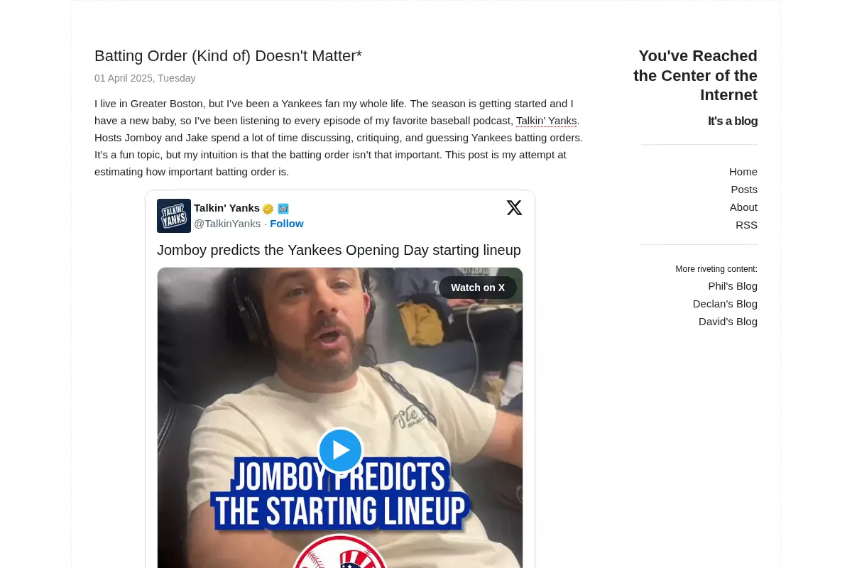 Ben Wiener's Blog
