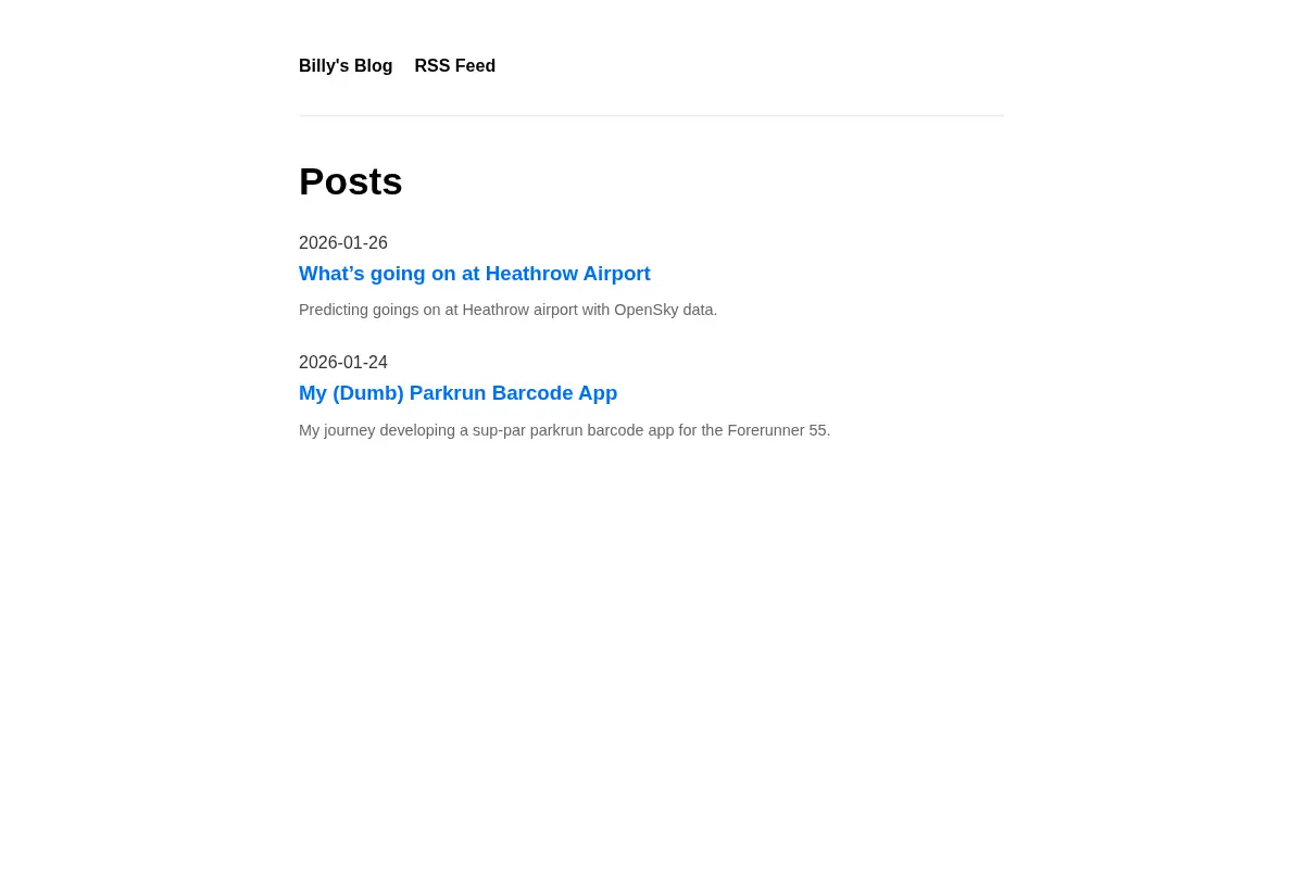 Billy's Blog