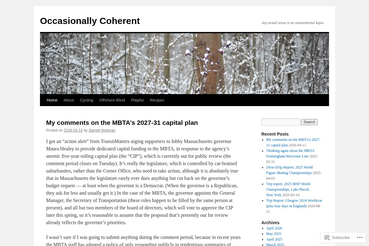 Occasionally Coherent