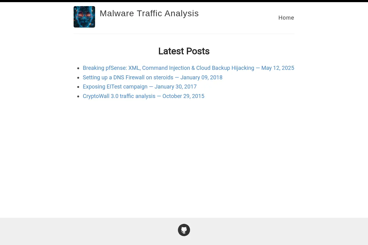 Malware Traffic Analysis Blog