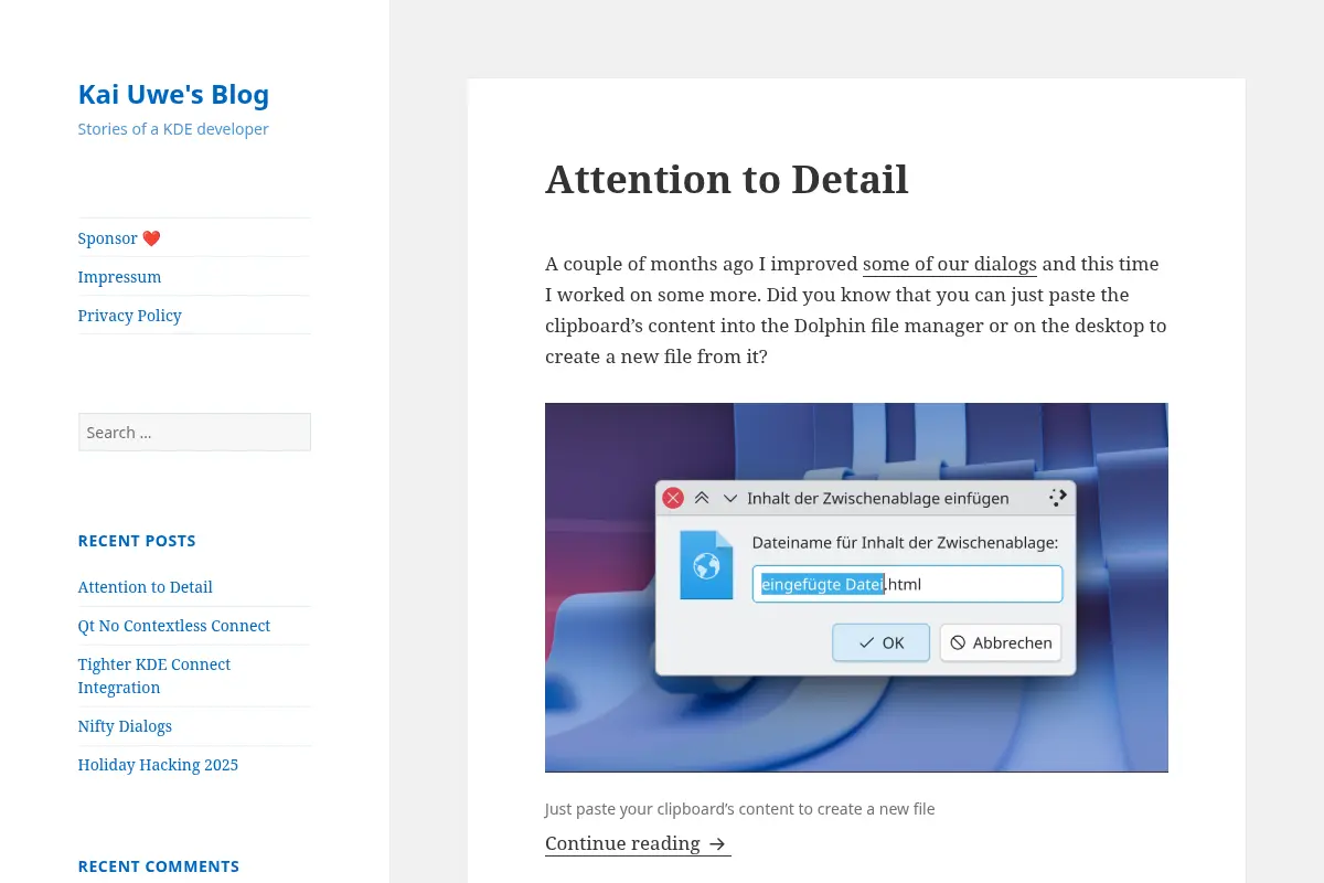 Kai Uwe's Blog – Stories of a KDE developer