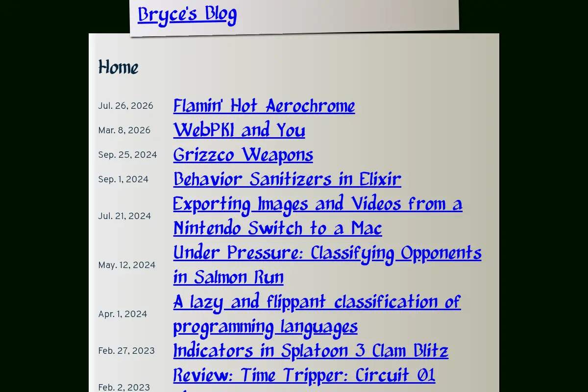 Bryce’s Blog