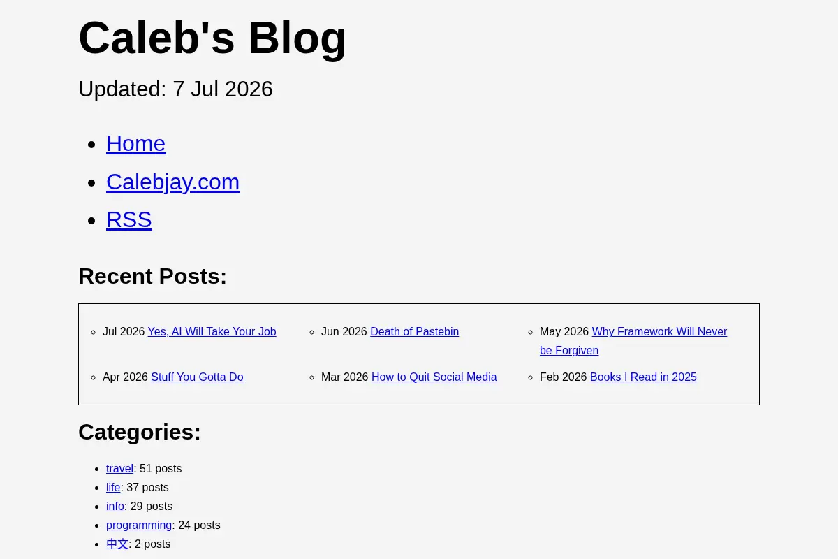 Caleb's Blog
