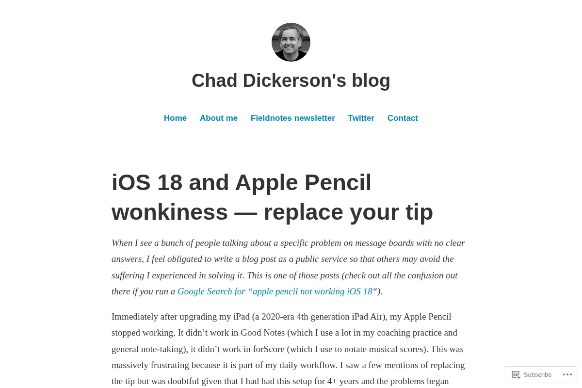 Chad Dickerson's blog