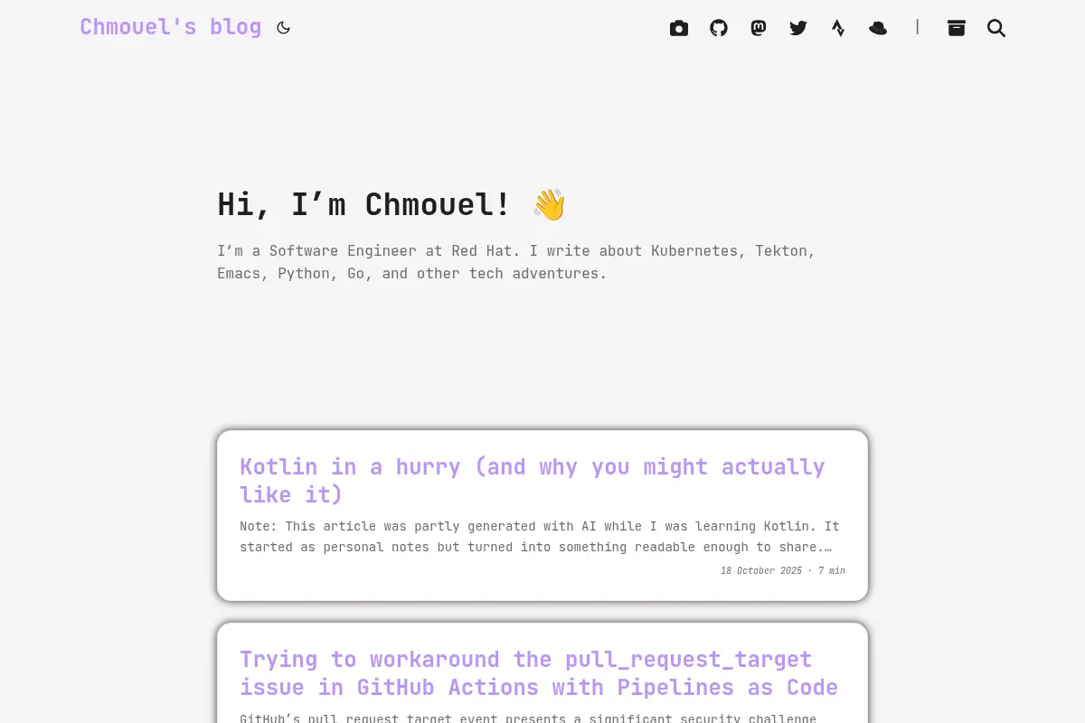 Chmouel's blog