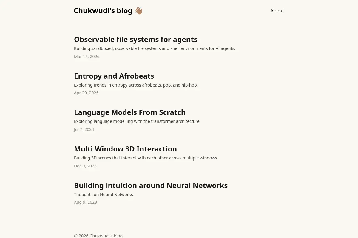 Chukwudi's blog
