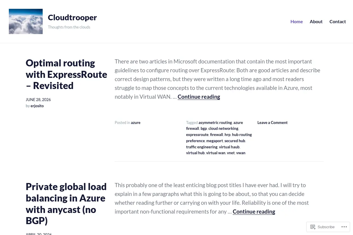 Cloudtrooper – Thoughts from the clouds