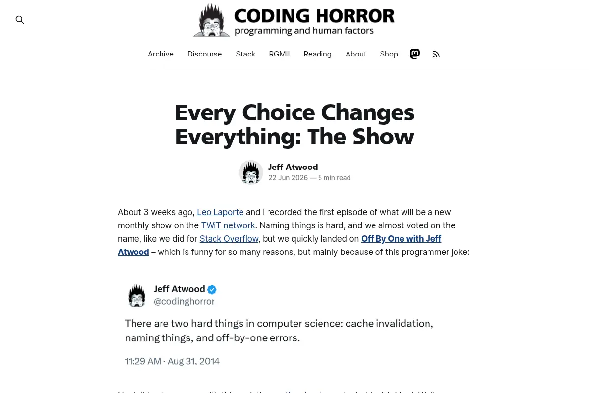 Coding Horror