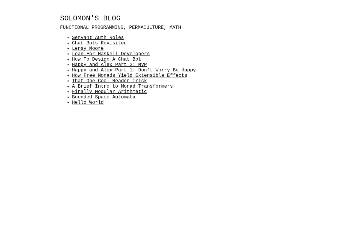 Solomon's Blog