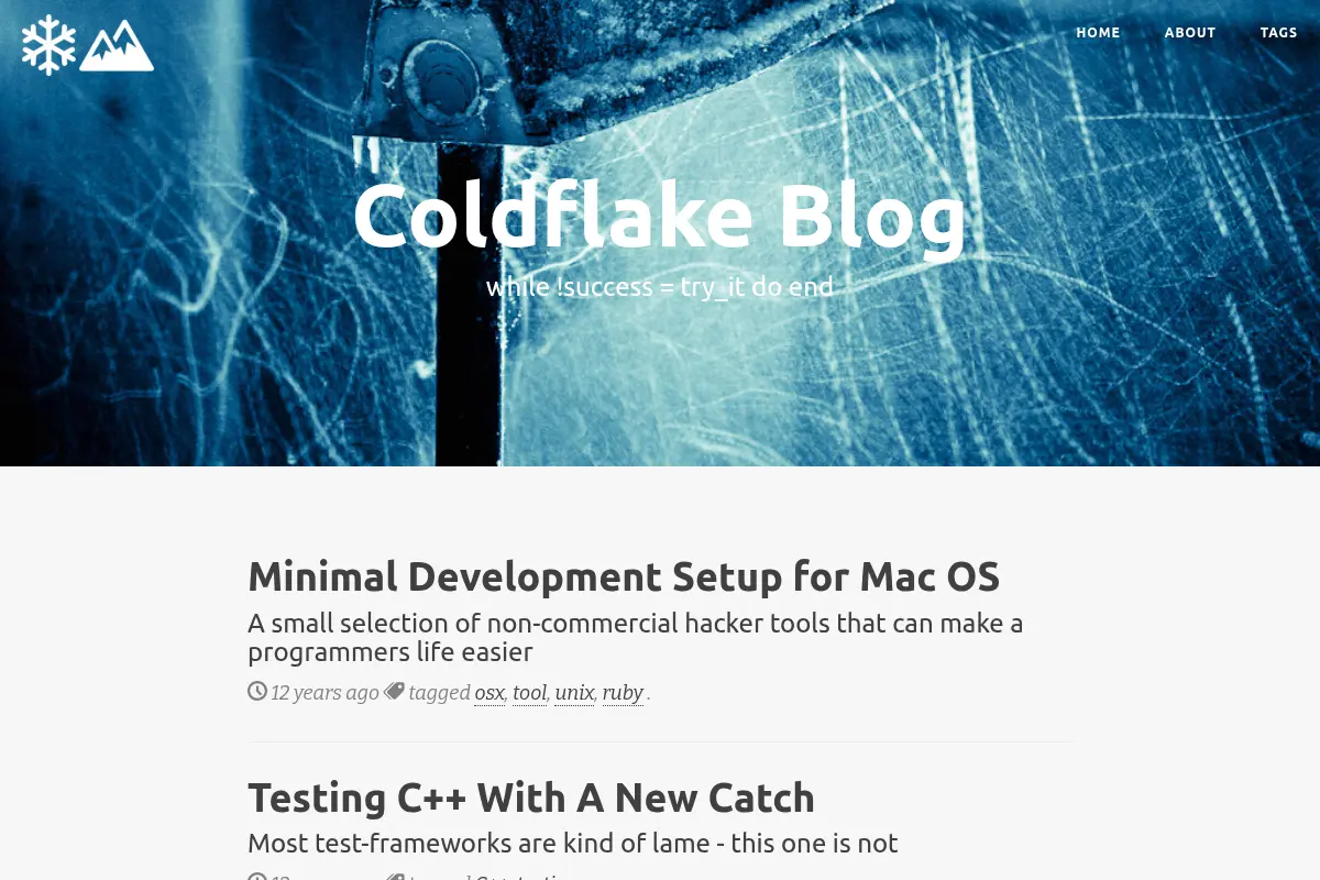 Coldflake Blog