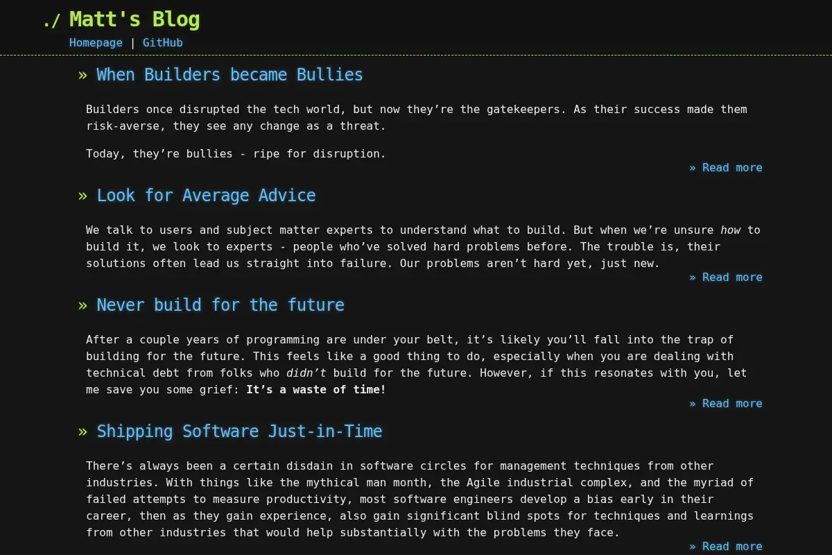 Matt's Blog