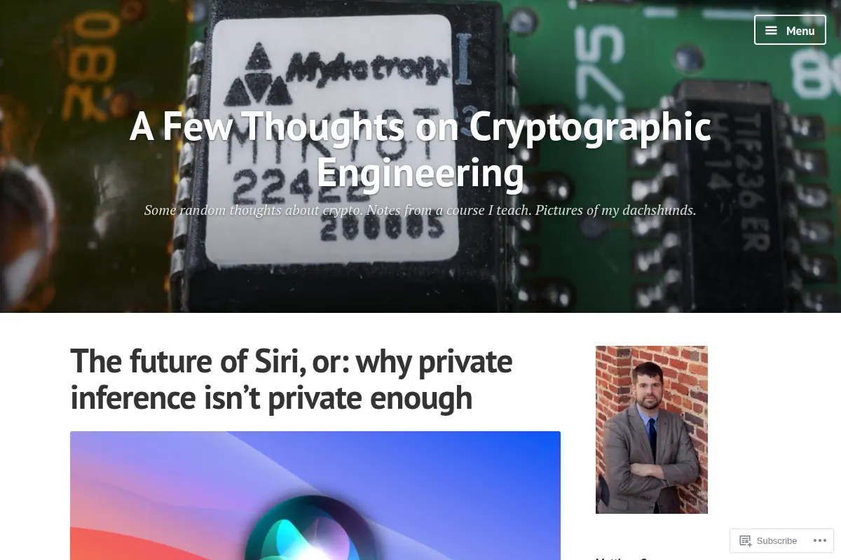 A Few Thoughts on Cryptographic Engineering