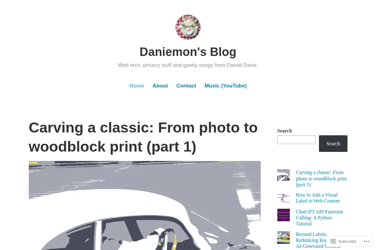Daniemon's Blog – Web tech, privacy stuff and geeky songs from Daniel Davis.