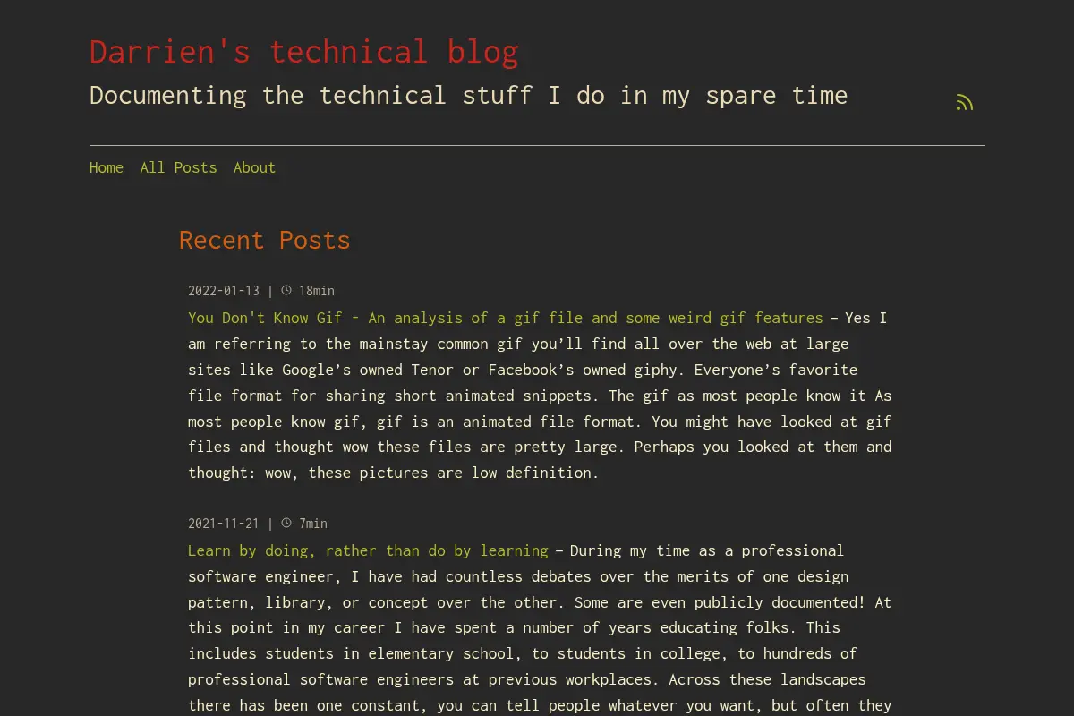 Darrien's technical blog