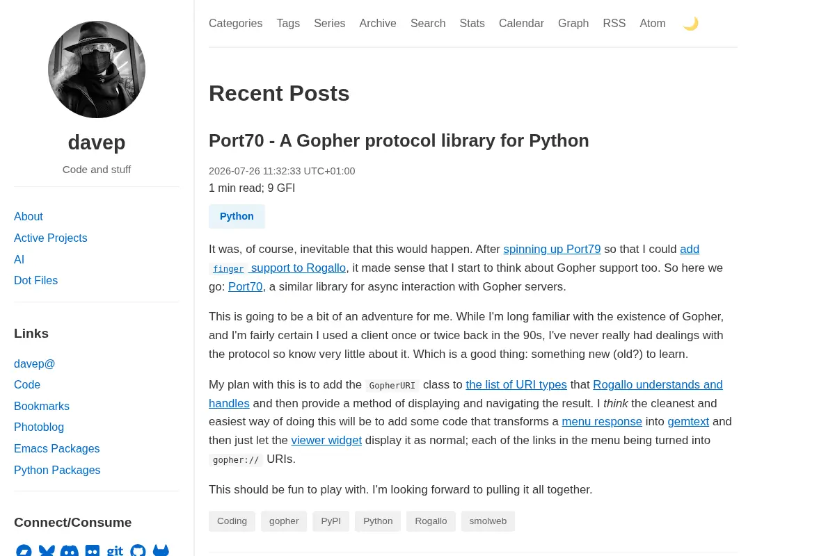 Dave Pearson's Blog