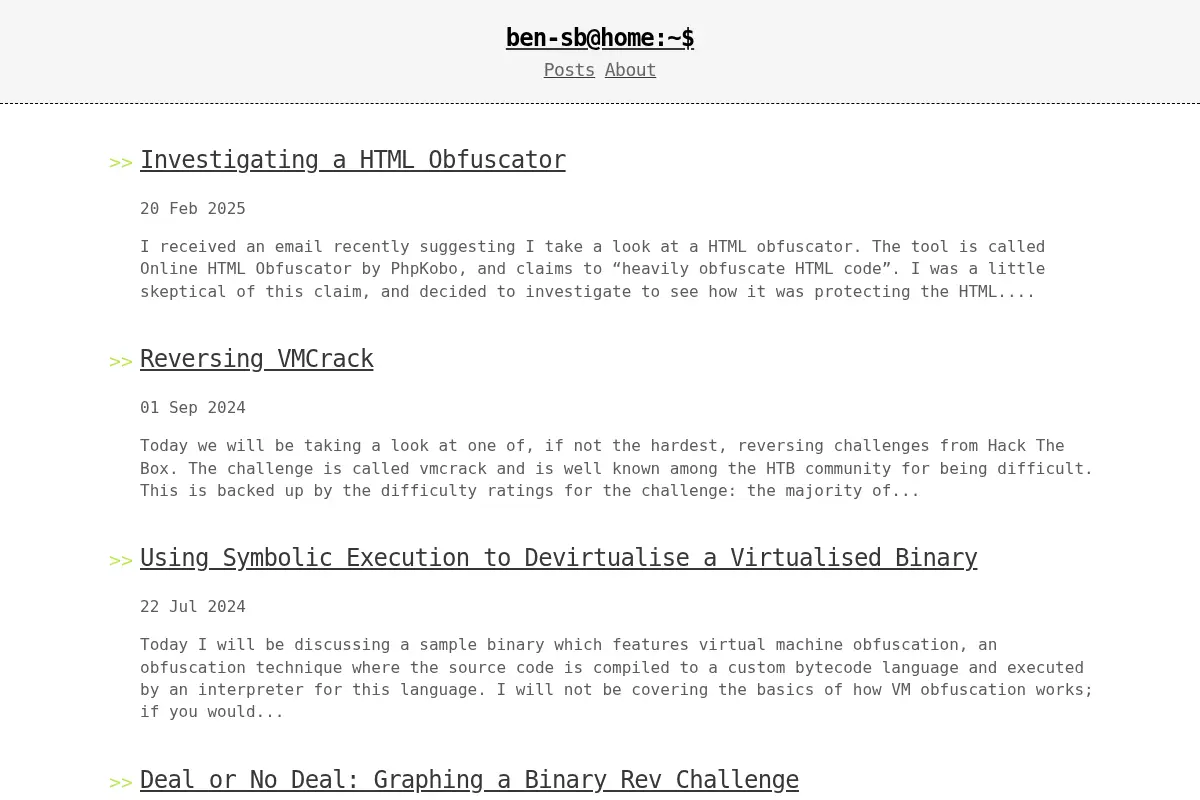Reverse Engineering Blog