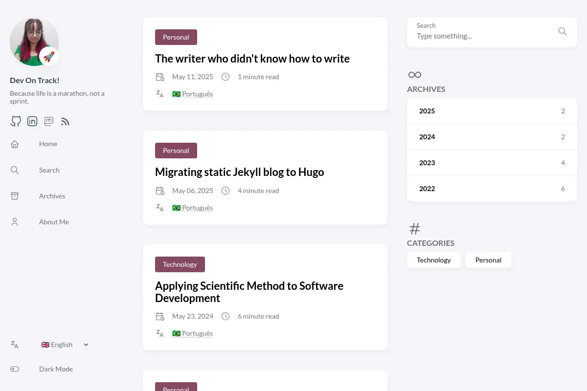 Dev On Track!