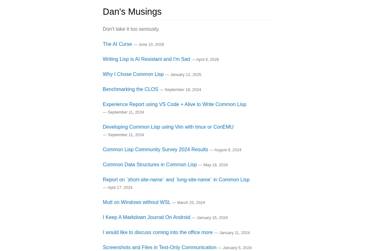 Dan's Musings