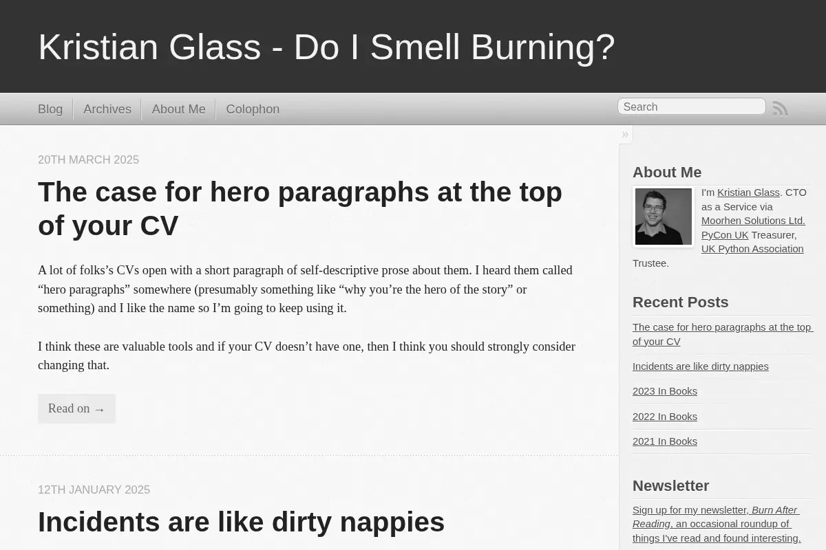 Kristian Glass - Do I Smell Burning?